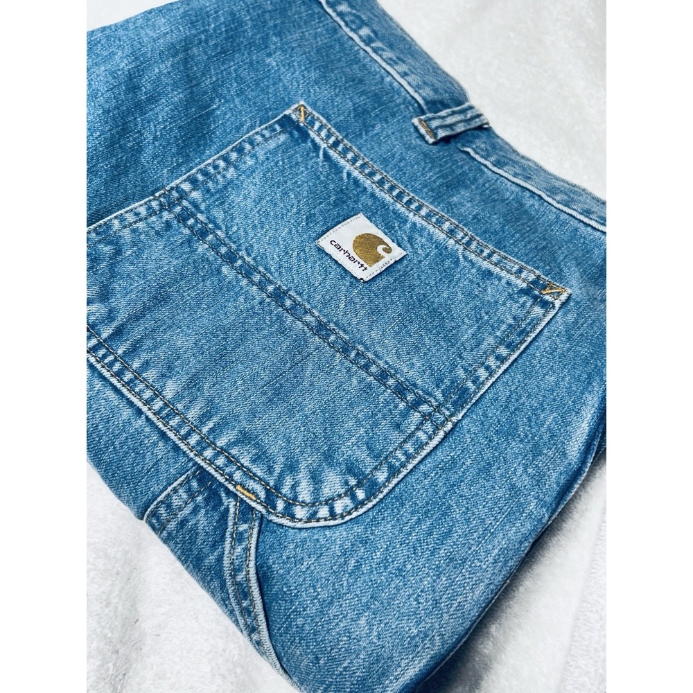 Carhartt 104941 Men's Loose Fit Utility Carpenter Jeans 44x34 Cove Blue Flawless